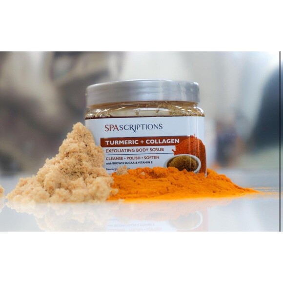 Turmeric + Collagen Exfoliating Body Scrub w/ Brown Sugar & Vitamin E - 21 oz - Picture 3 of 10